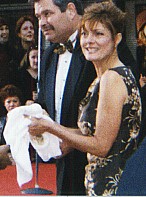 Susan wiping her hands