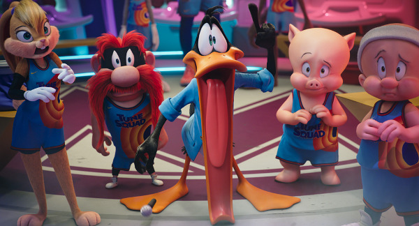 Lola Bunny, Yosemite Sam, Daffy Duck, Porky Pig, Elmer Fudd